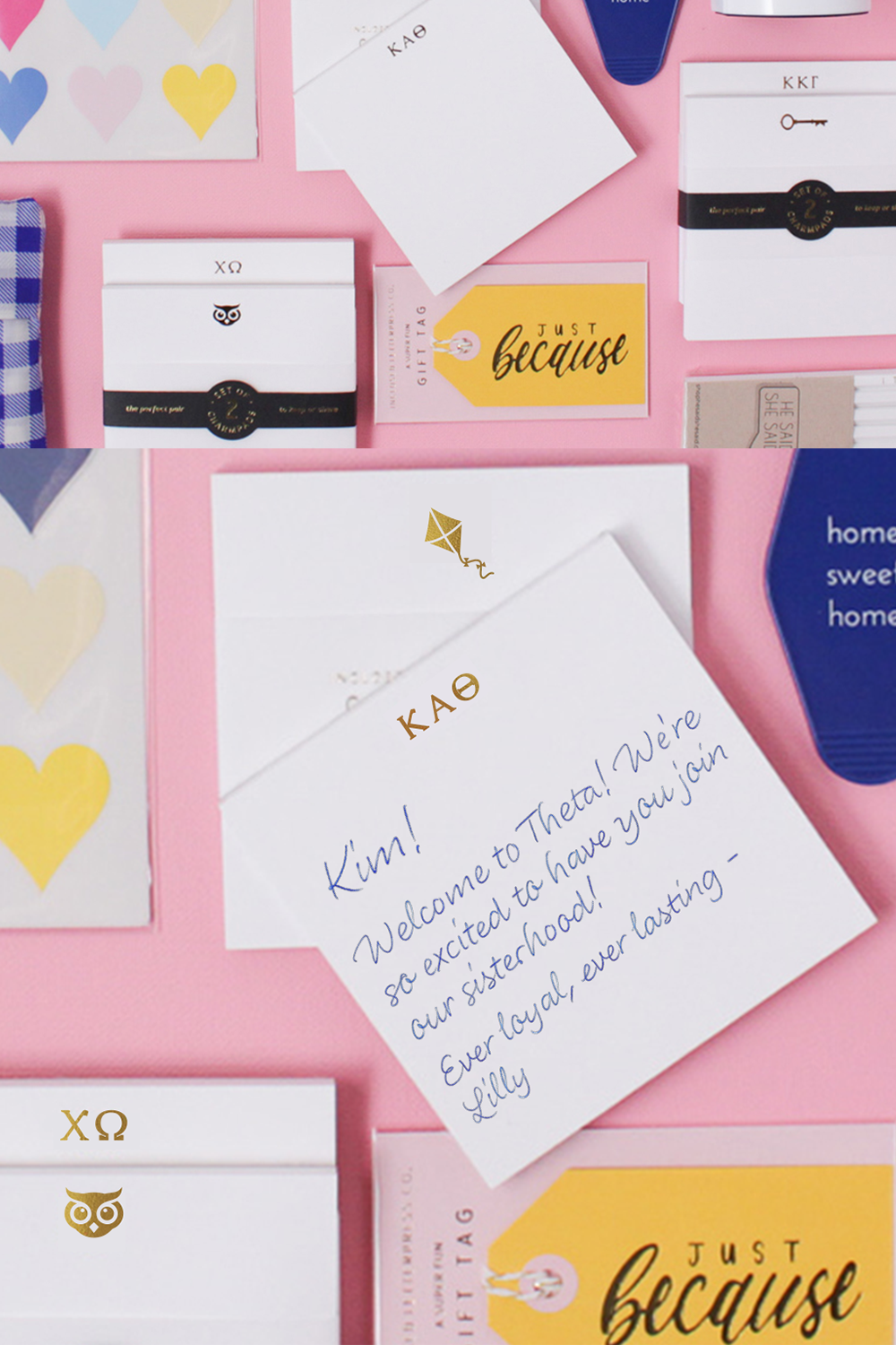 Inclosed Letterpress Co. - Wholesale Notepad - Delta Delta Delta Charmpad® 2 Pack1