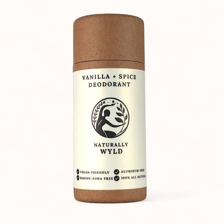 Vanilla + Spice All-Natural Deodorant (75g) for wholesale by Naturally Wyld