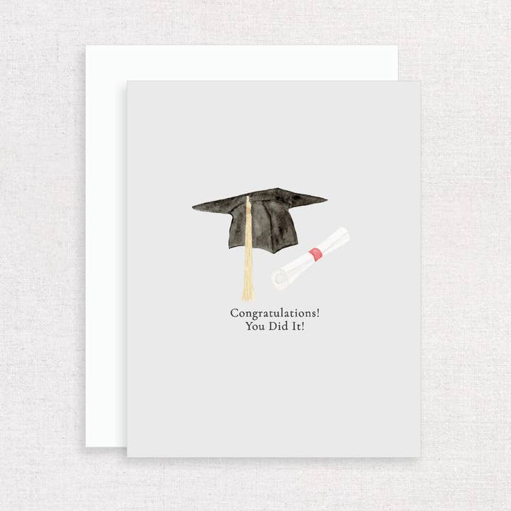 Congratulations You Did It! Graduation Cap Greeting Card for wholesale by Korynne and Company