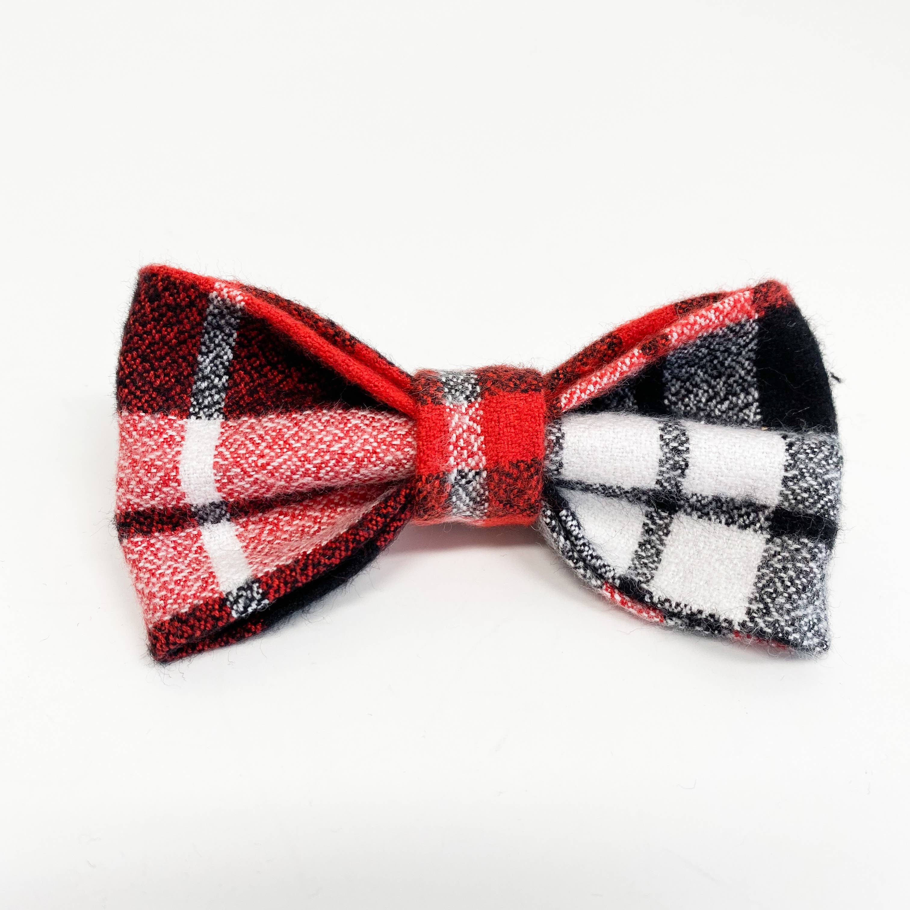 Mimi Green - Wholesale Pet Bow Tie - Dog - Flannel Pj's Plaid Dog Collar Bow Tie6