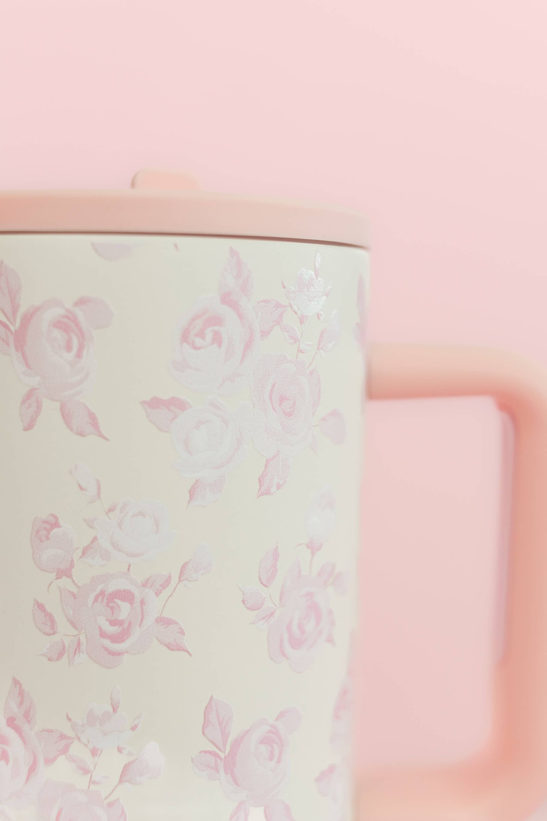 Rock Paper Scissors - Wholesale Insulated mug/tumbler - Pink Floral 40oz Tumbler with Spill Proof Lid and Flip Straw3