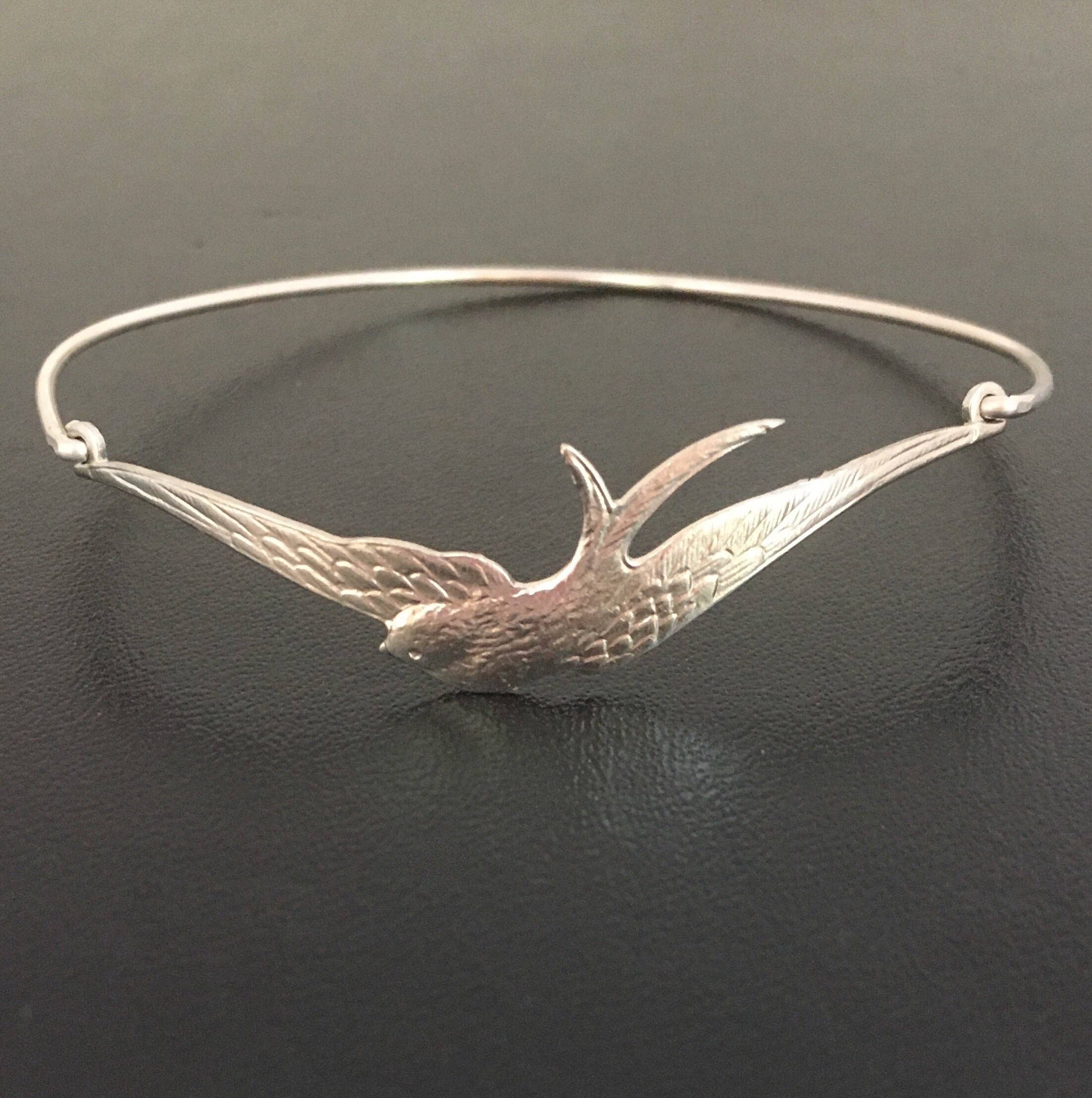 Frosted Willow - Wholesale Cuff Bracelet - Sparrow Bracelet, Flying Bird Bangle0