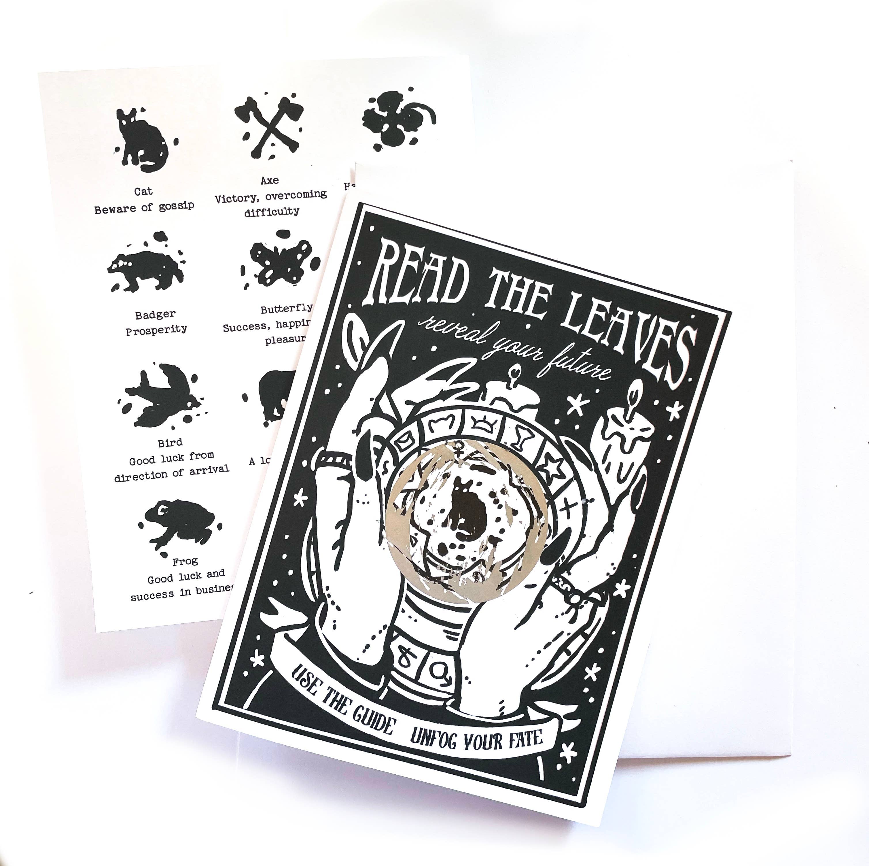 Hissing Mink - Wholesale Everyday Greeting Card - Fortune Telling Card - Tea Leaves1