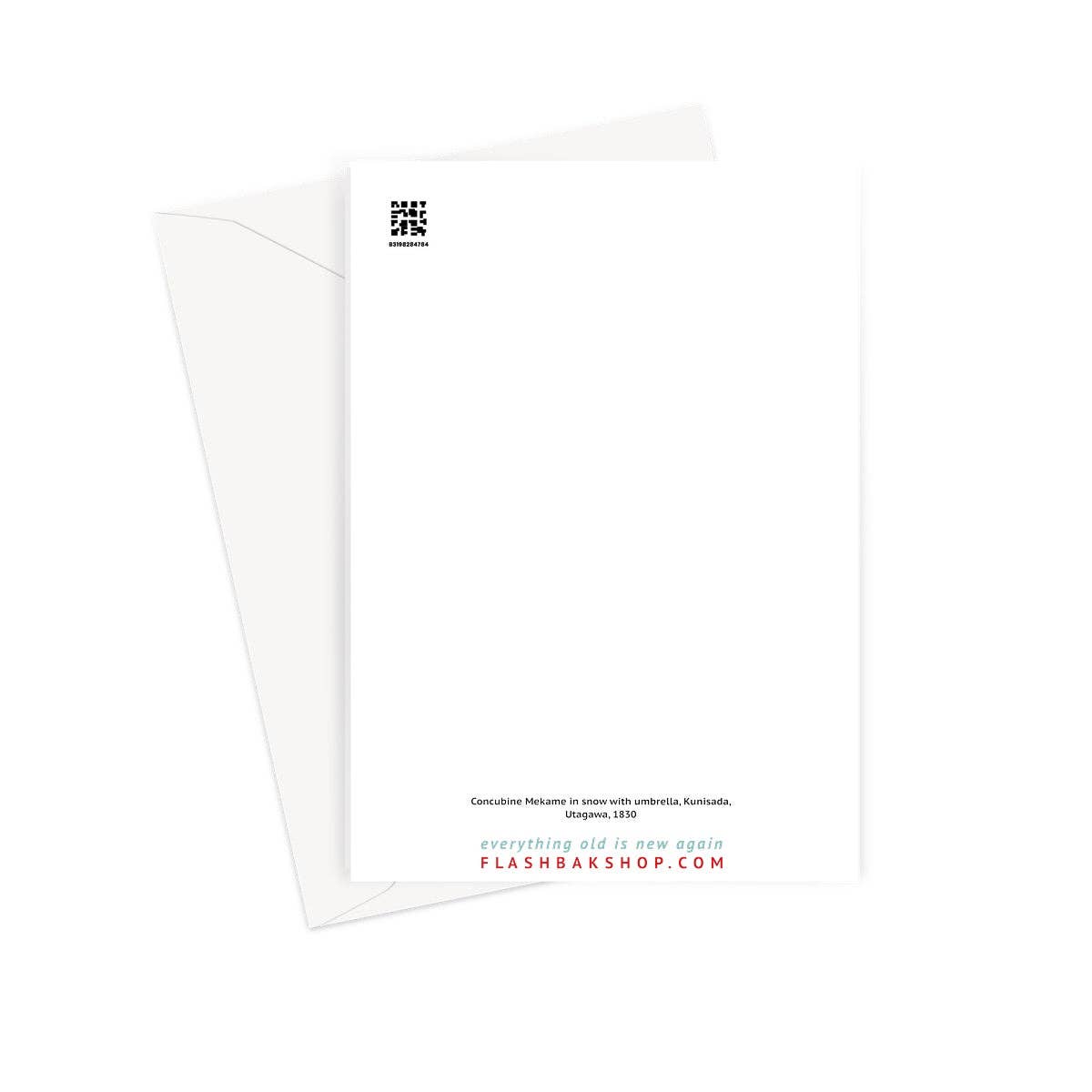 Flashback Shop – wholesale Everyday greeting card – Concubine Mekame in Snow with Umbrella, Utagawa Kunisada (I), 1830 - Greeting Card2