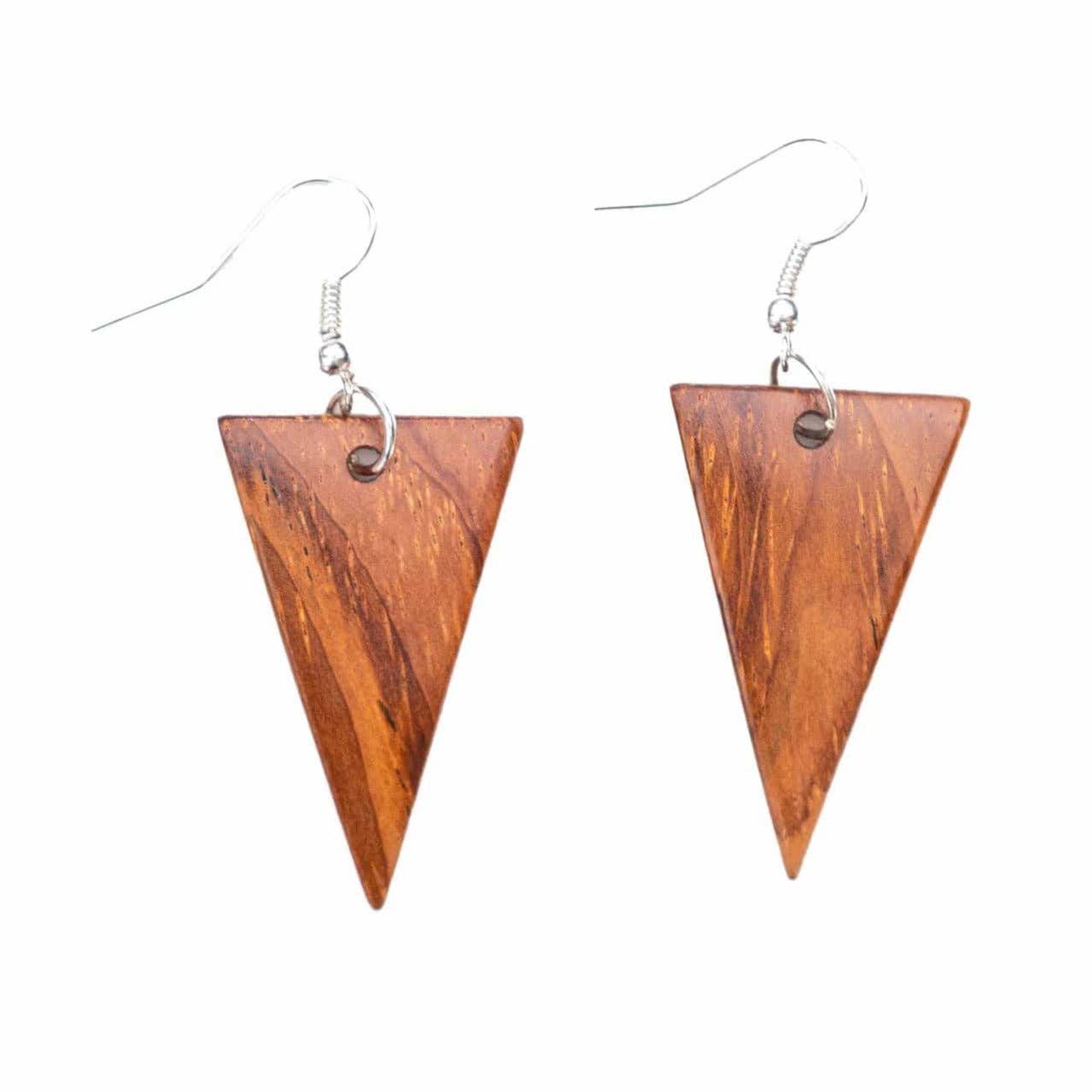 Upavim Crafts - Vente Boucles d'oreilles pendantes - Boucles d'oreilles Triangle Bois1