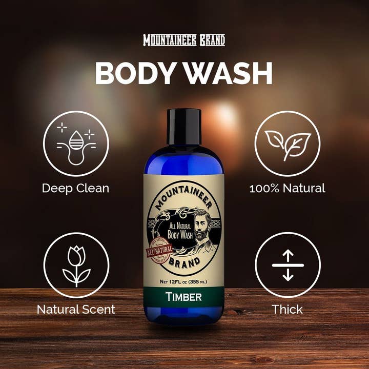 Mountaineer Brand - Wholesale Body Wash/Shower Gel - Men's - Natural Body Wash | USA-Made, Sulfate-Free, All-Natural9