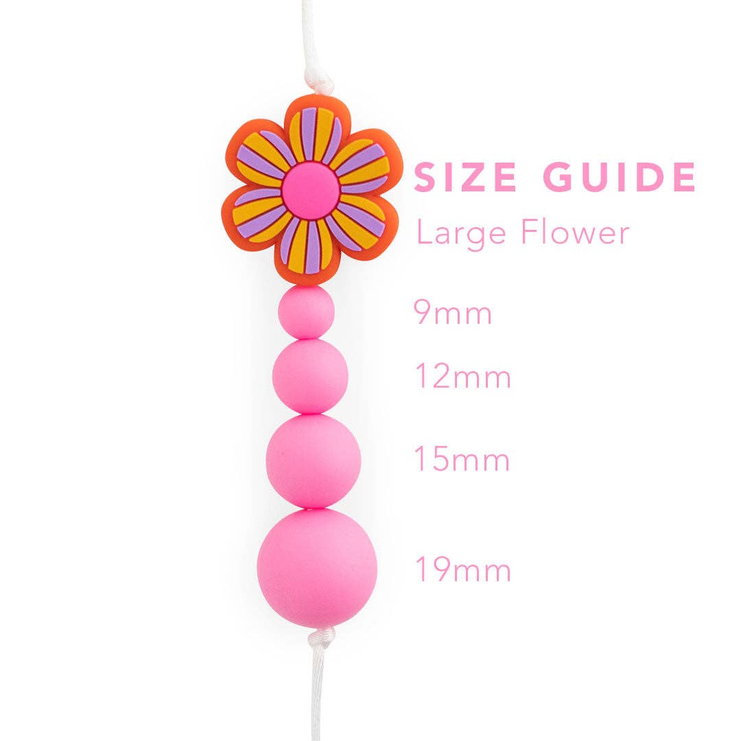 Cara & Co Silicone Craft Supply - Wholesale Craft Supplies - Large Flower Silicone Focal Beads2