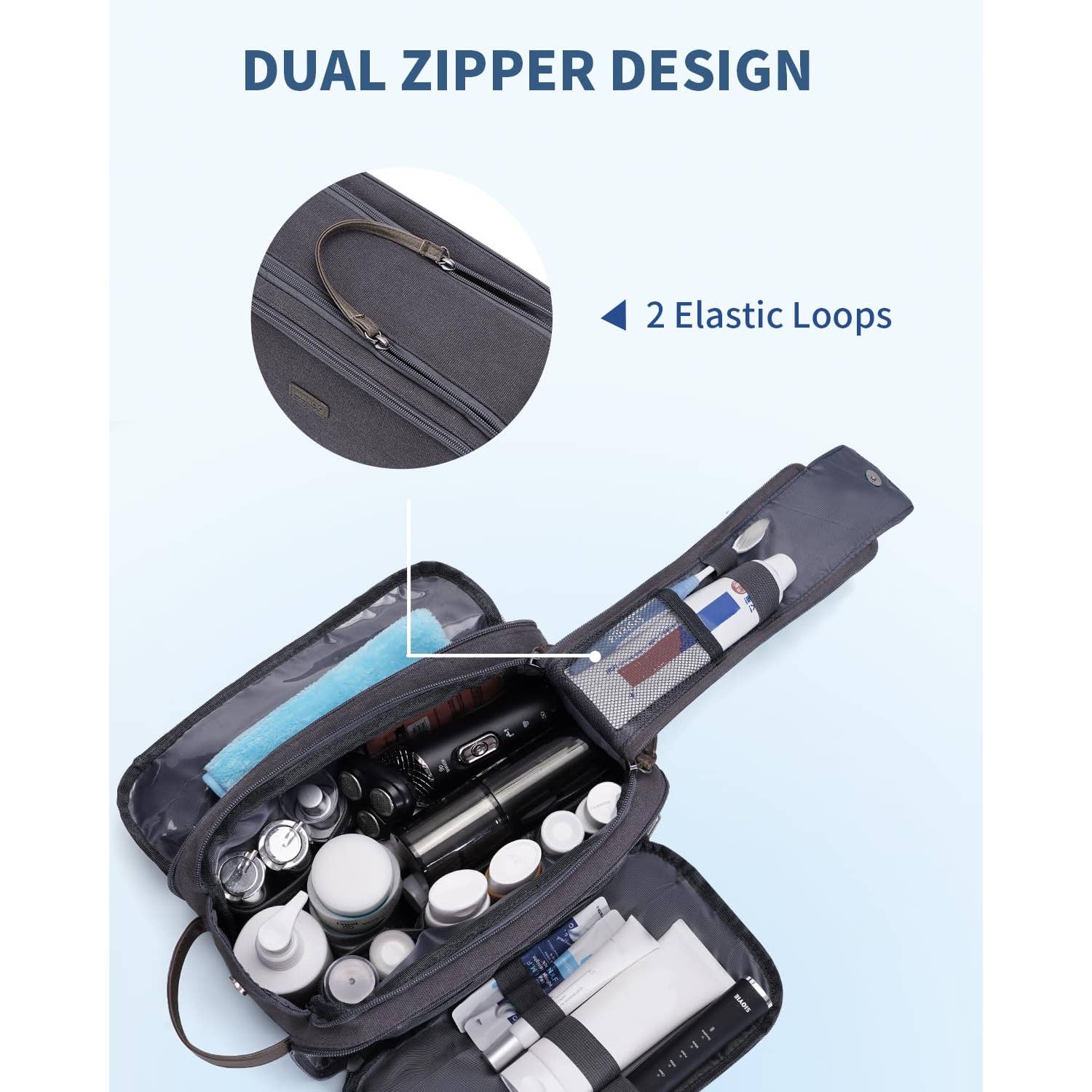 wandf – Engroshandel Toilettaske - Unisex – Canvas & læder Dopp Kit rejse vandafvisende barbertaske43