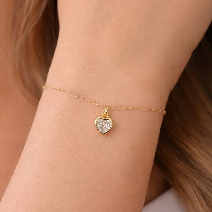 Heart CZ Bracelet for wholesale by LPL Creations