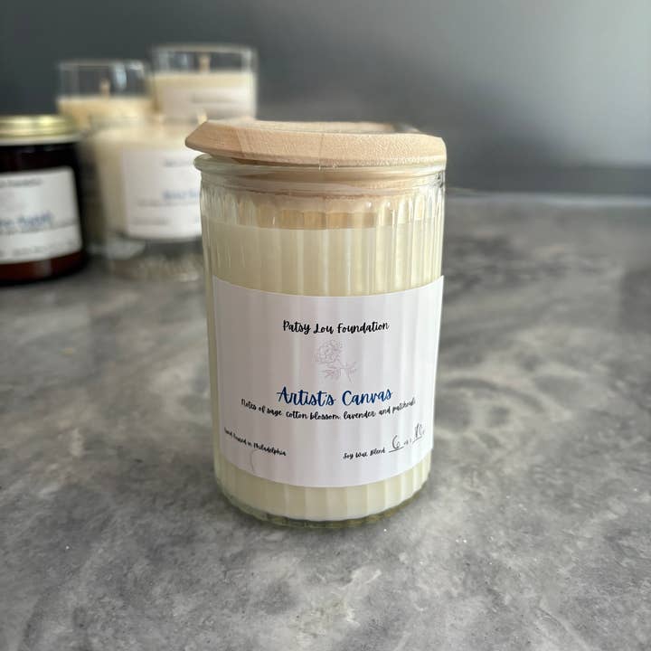 Patsy Lou Foundation – wholesale Jar/filled candle – Artist Canvas1
