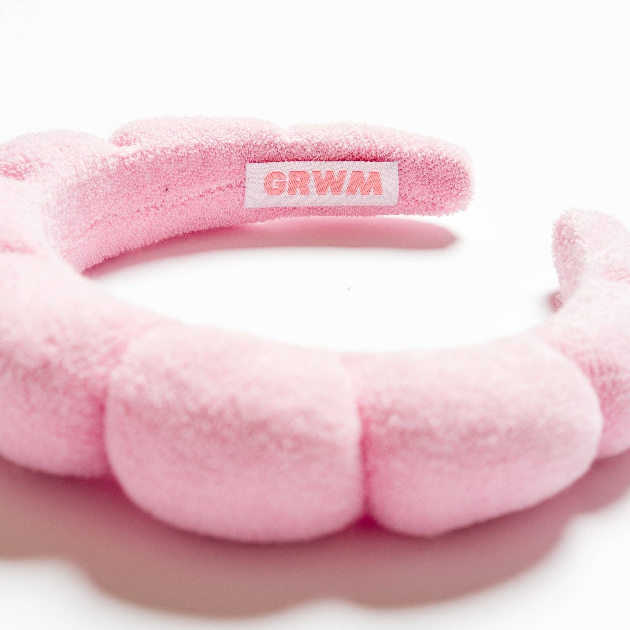 Bubblegum Rosa GRWM puffigt pannband för wholesale på Faire1