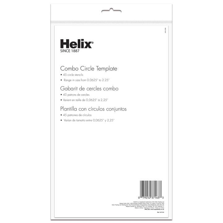 Maped Helix USA - Wholesale Sketchbook/Sketchpad - Combo Circle Plastic Drawing Template