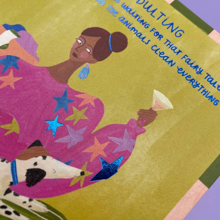 Raspberry Blossom – wholesale Everyday greeting card – Adulting Animals Fairy Tale (MOD06)1