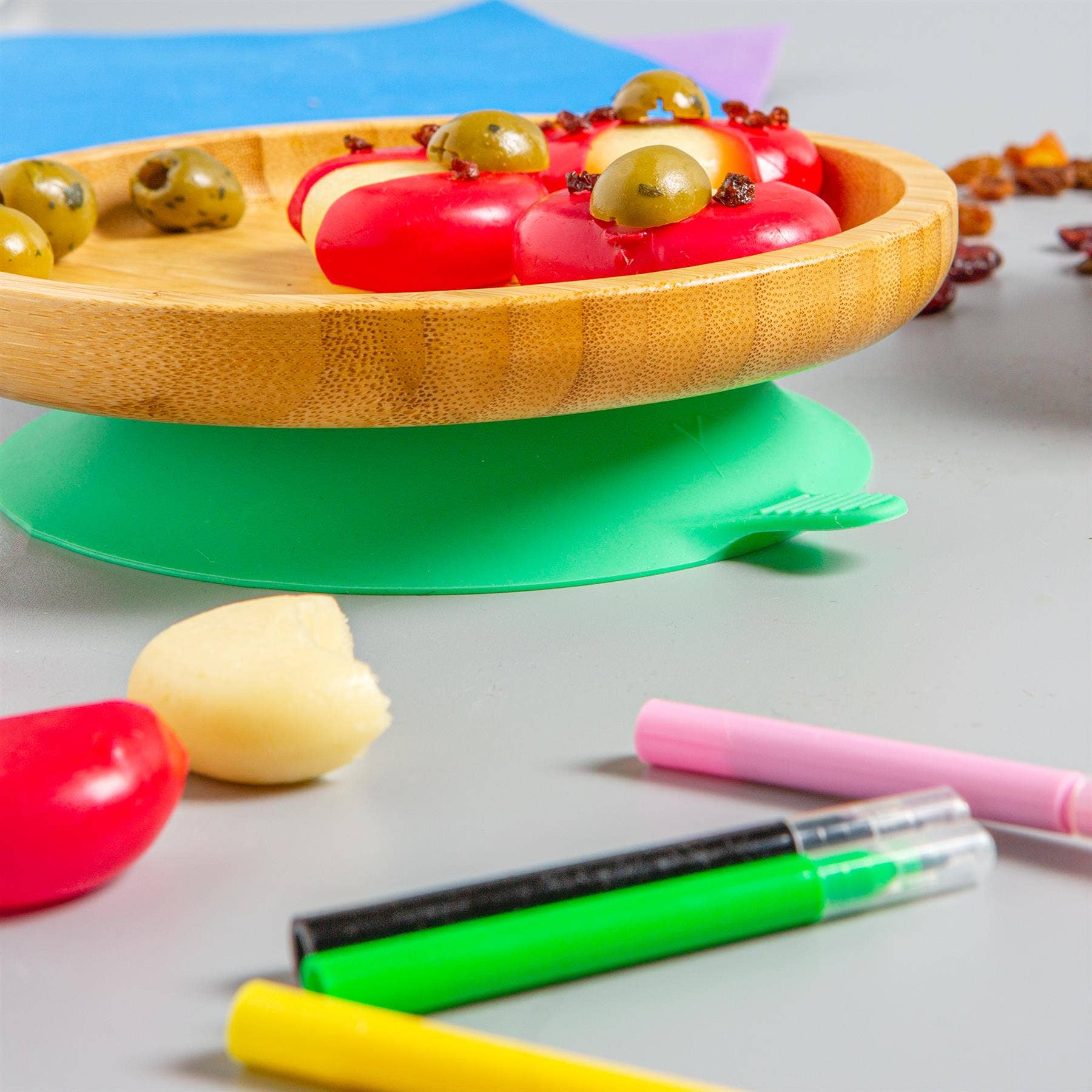 Rinkit Ltd – Engroshandel Middagstallerken – Børn og baby – Lille spisestue børn bambus suge rund plade17