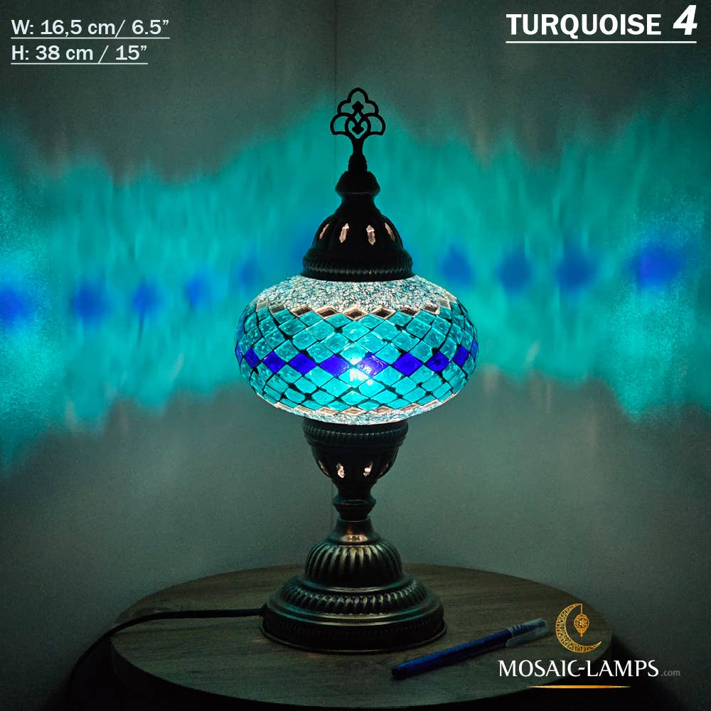 Mosaic Lamps - Vendita all'ingrosso Lampada da scrivania/d'accento - Lampada da tavolo grande a globo con mosaico turco, Marrakec, oltre 10 colori85