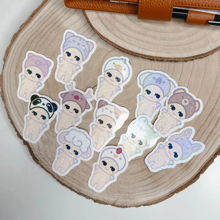 LILLE ENGEL, vinyl glitter die cut - SAMLE DEM ALLE for engroshandel hos AubrielBoutique