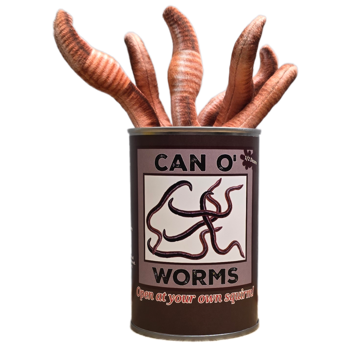 Canned Gifts - Wholesale Gag Gift/Novelty Gift - Can O' Worms - EcoFriendly Plush Gift for Fishermen w/Jokes5