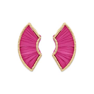 Fuchsia Leopard-Hide Earrings Fuchsia Leopard-Hide Earrings