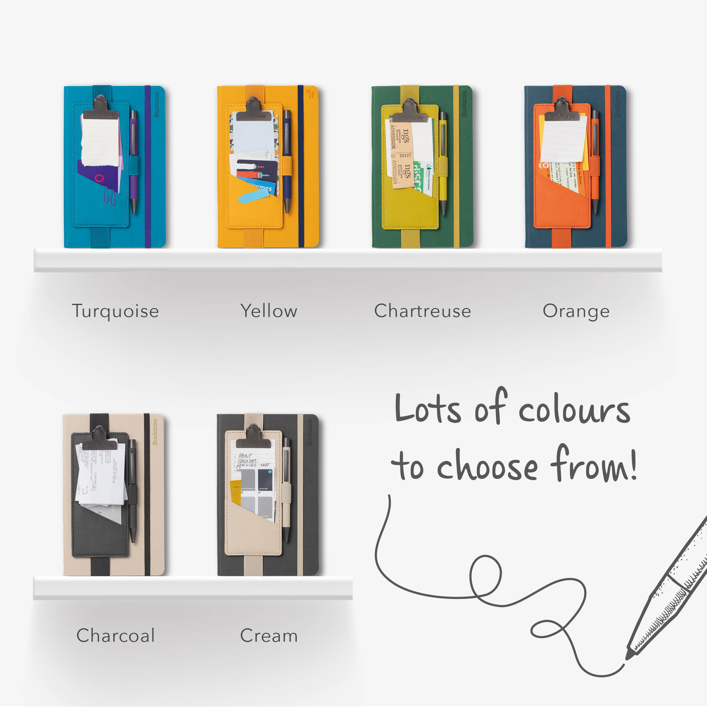 Chartreuse Bookaroo Clipboard for Notebooks for wholesale on Faire3