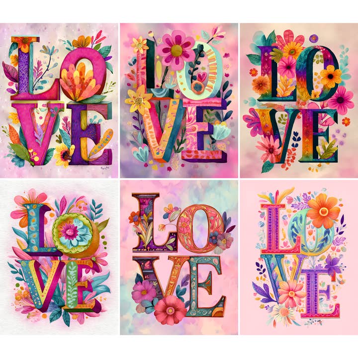 Papel de Arroz Amor de San Valentín, 8 x 10.5 pulgadas (A4) para venta al por mayor de Craft Kreatively