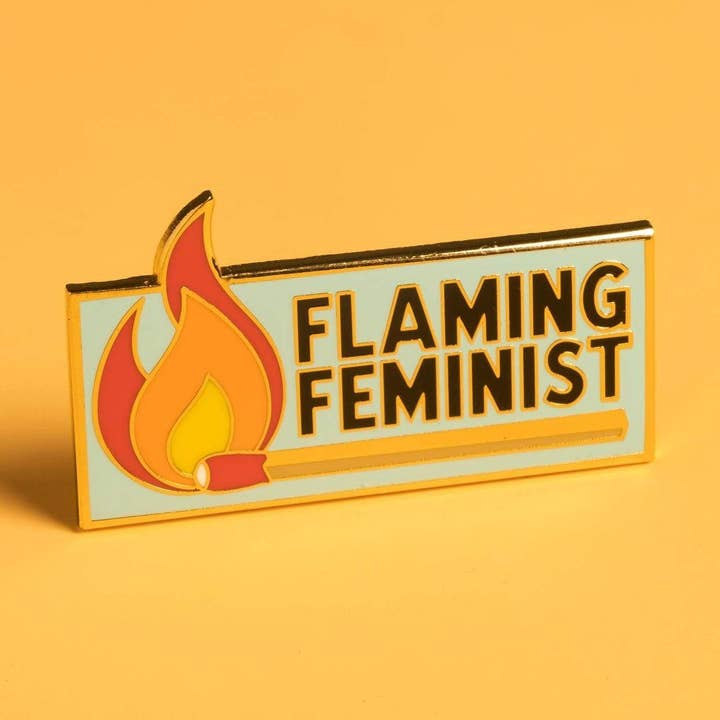 Dissent Pins - Wholesale Lapel Pin/Button - Flaming Feminist Pin0