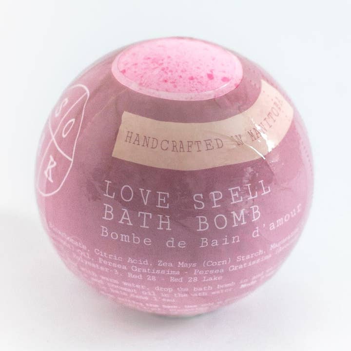 Love Spell Bath Bomb - Canadian Handmade for wholesale by SOAK Bath Co