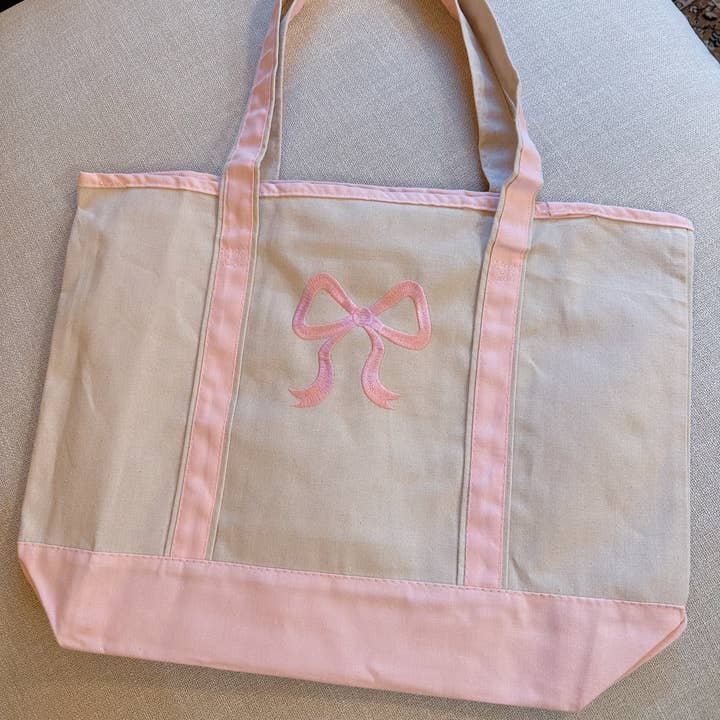 Pink Bow Pink Tote Bag for wholesale by Vanilla