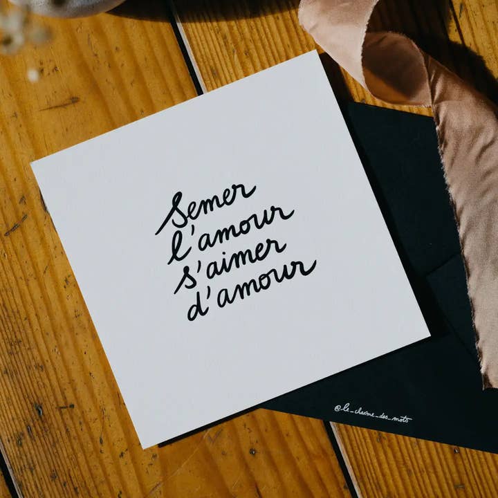 GreenMa - Wholesale Love Card - 21 CARDS 15X15 cm - THE CHARM OF WORDS2