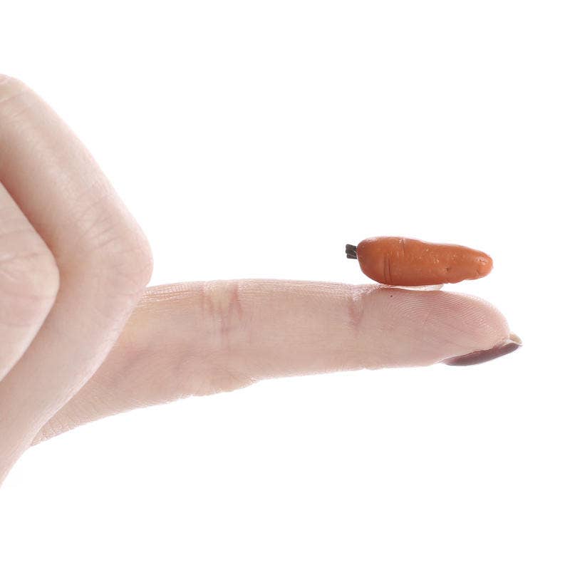 Factory Direct Craft - Vente Décorations de table - Carottes miniatures en argile faites à la main (Lot de 6 mini carottes)2