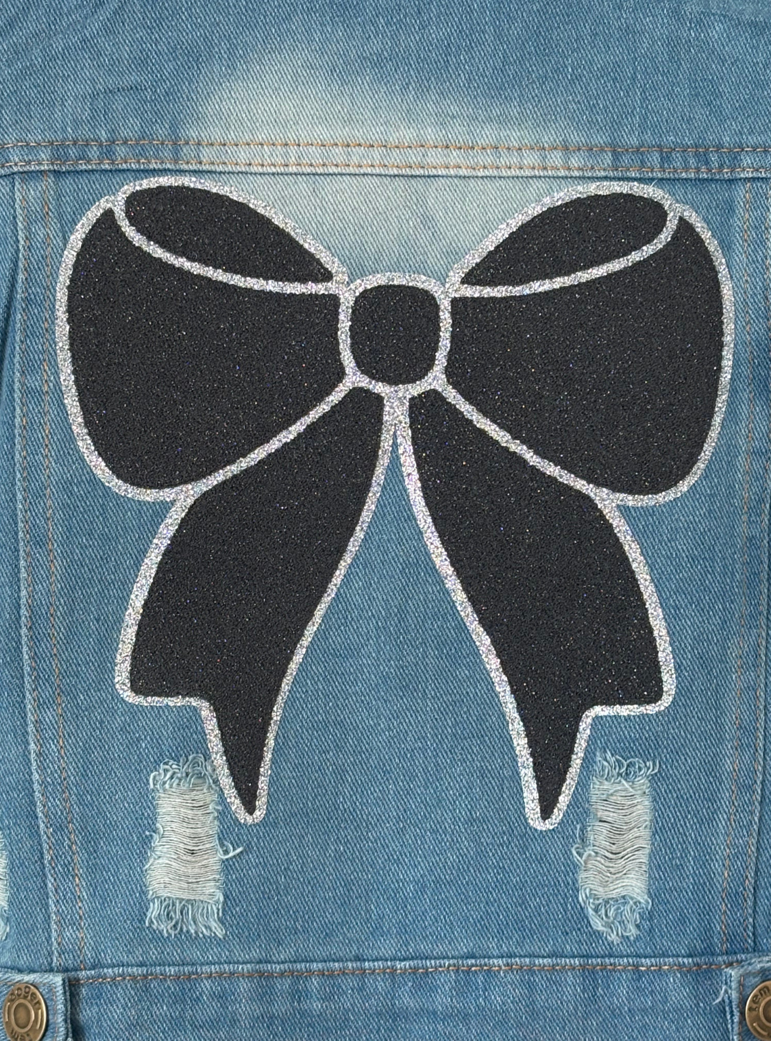 Page and Riggs Designs, LLC - Wholesale Denim Jacket - Kids - Toddler & Infant Denim Jacket with Bow Detail0