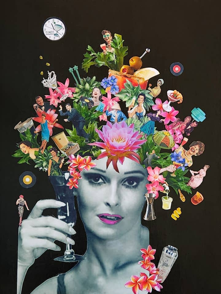 Cocktails Acrylic Print for wholesale by Laura Gruici Art