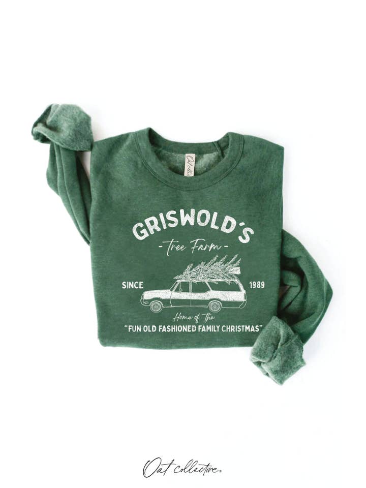 OAT COLLECTIVE - Wholesale Graphic Sweatshirt - Women's - GRISWOLD'S TREE FARM Graphic Sweatshirt