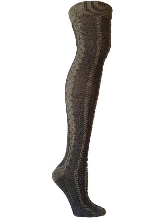 Jord - Calze sopra il ginocchio, colore: verde oliva per la vendita all'ingrosso da parte di RocknSocks