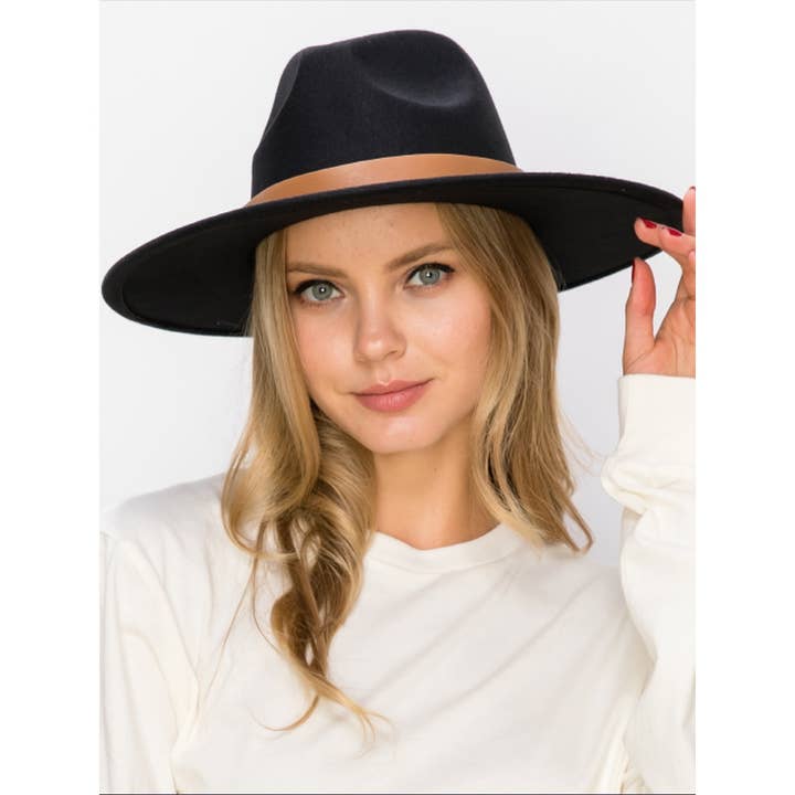 One and Only Accessories - Wholesale Fedora - Women's - Wide brim panama hat in vegan felt