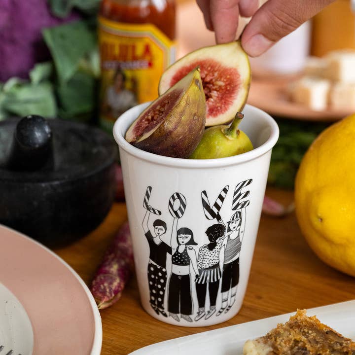 helen b - Wholesale Drinking Glass/Cup - cup striped love1