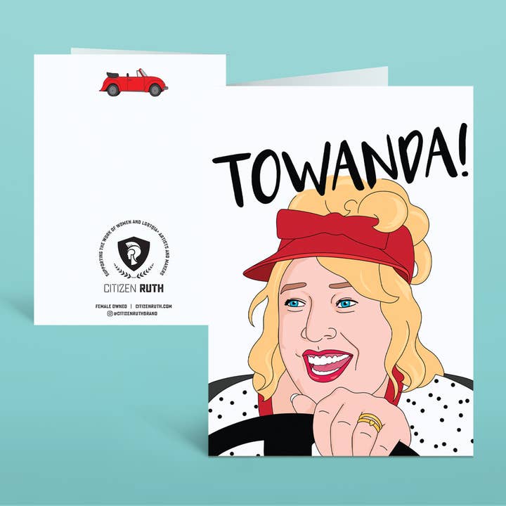 Fried Green Tomatoes Towanda! card for wholesale by Citizen Ruth