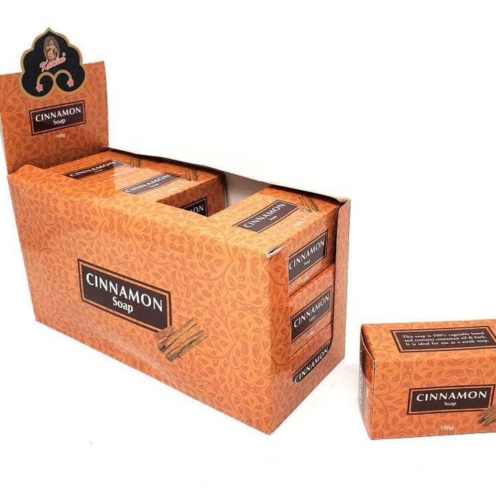 Cinnamon Soap 100gms By Kamini (12/Box) for wholesale by GREENROOTS USA LLC