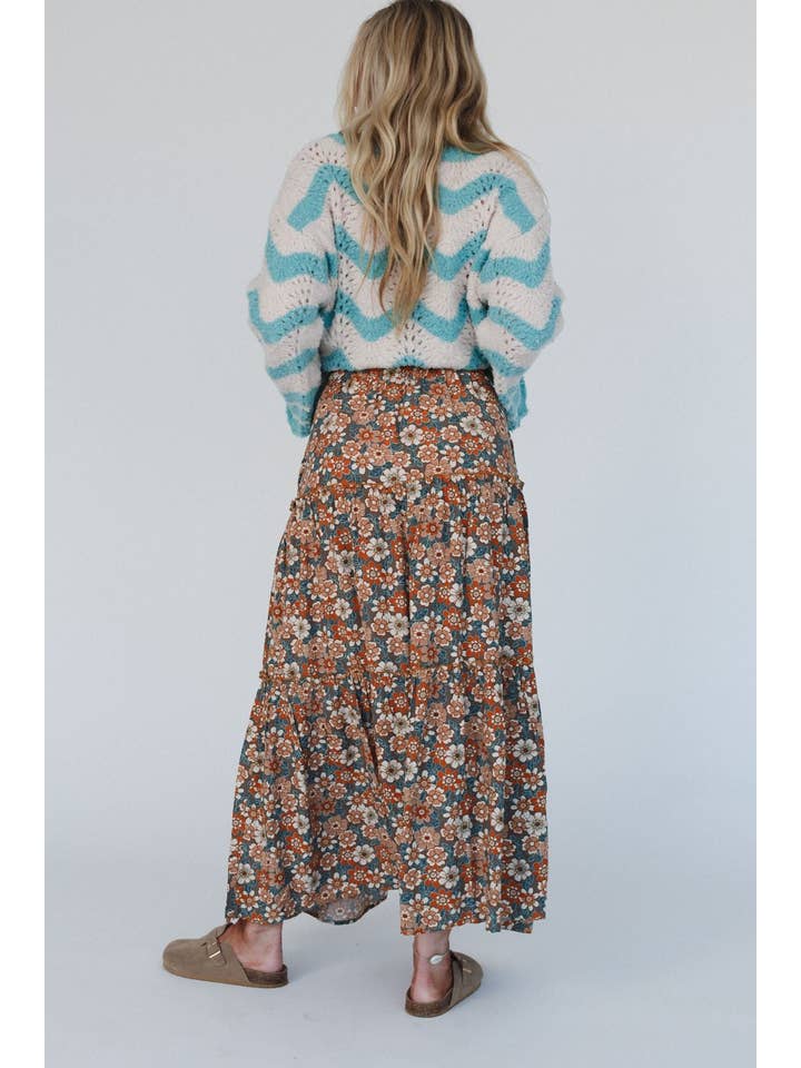 Three Bird Nest - Wholesale Skirt - Women's - Daisy Rain Maxi Skirt - Fog Nude2