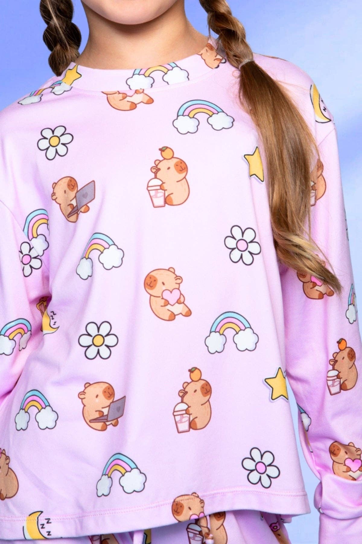 PixieLane - Vendita all'ingrosso Set loungewear - bambini - Pantaloni Easy Tee & Karate a manica lunga Simply Soft38