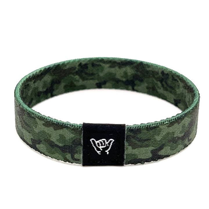 Hang Loose Bands - Wholesale Woven/Braided Bracelet - Camo Verde Wristband Bracelet