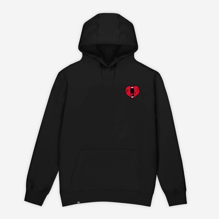 Screaming Heart Black Hoodie for wholesale by Tava