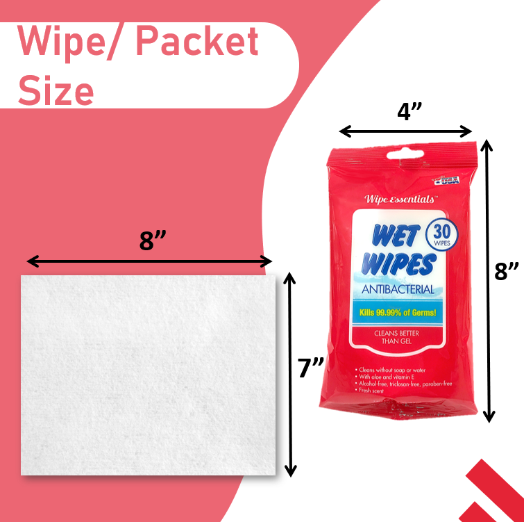 LA Fresh - Wholesale Face & Body Wipes - Wipeessentials Anti-bacterial Wipes- 30 ct Soft pack1