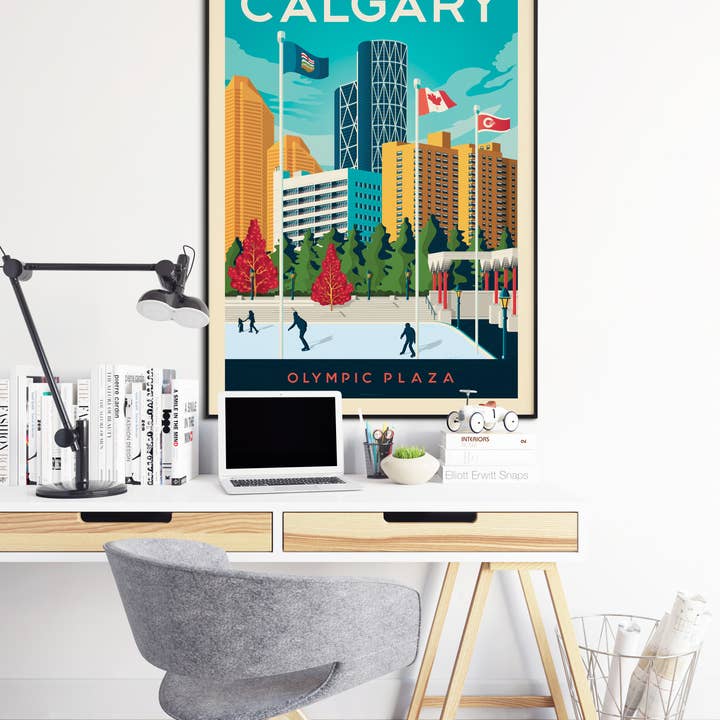 Olahoop Travel Posters - Wholesale Poster - Calgary Alberta - Canada travel poster4