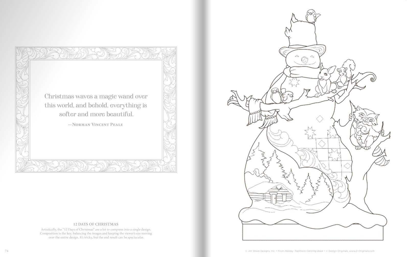 Wellspring - Wholesale Coloring & Activity Book - Adult - Jim Shore - Holiday Traditions Coloring Book2