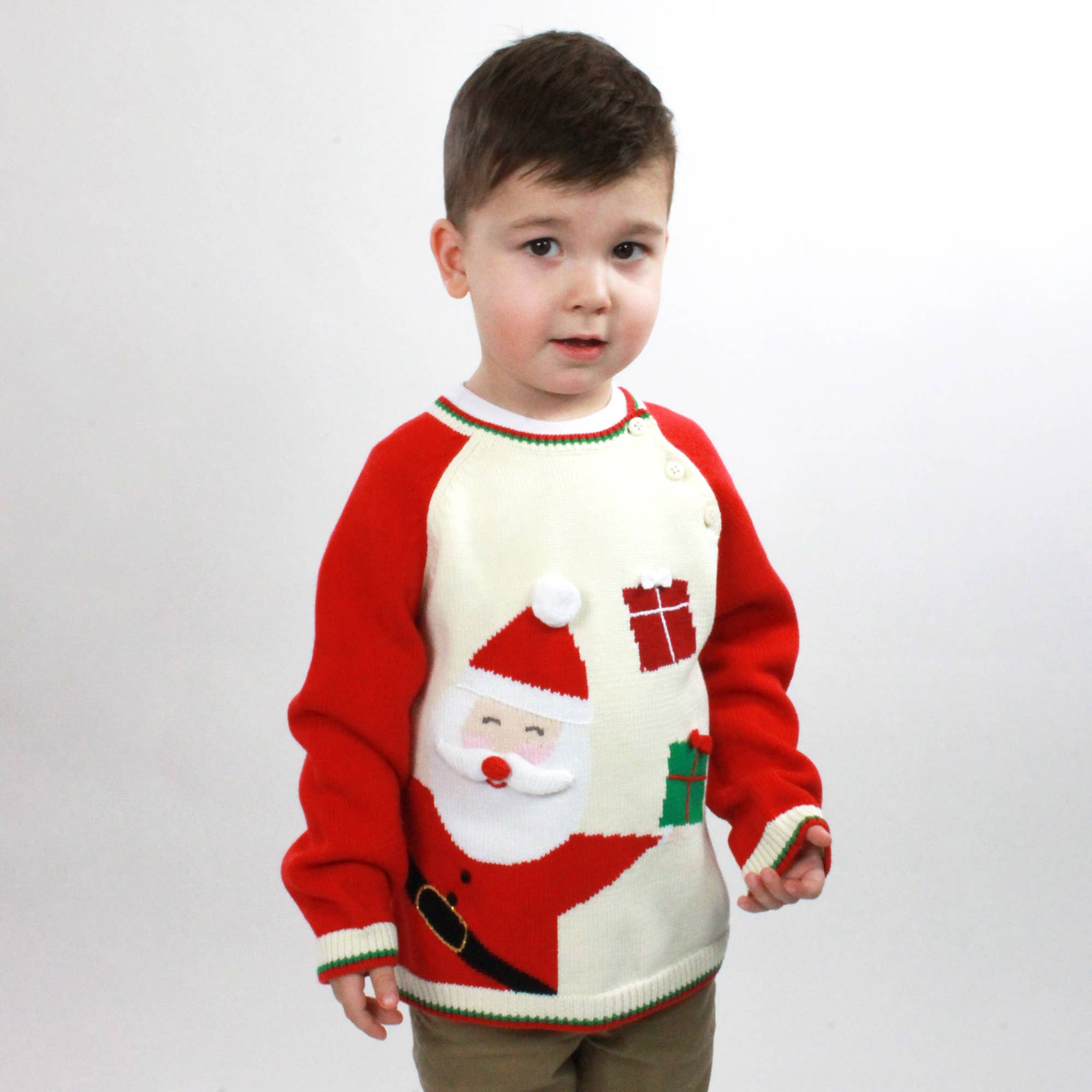 Petit Ami & Zubels - Wholesale Knit Sweater - Kids - Santa Claus Knit Sweater
