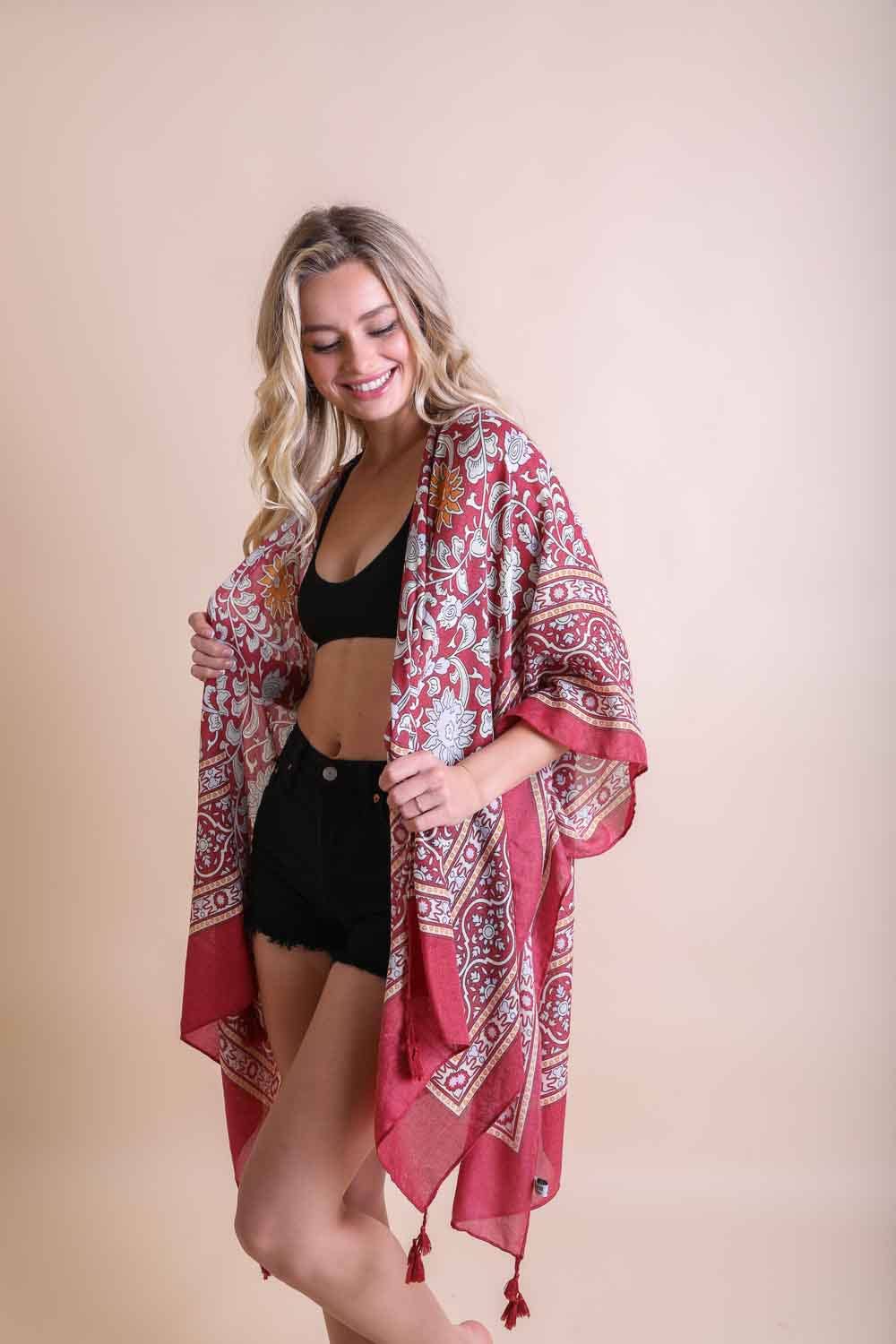 Leto Accessories - Wholesale Kimono - Women's - 🌞 Lightweight Moroccan Tassel Kimono – Versatile & Stylish4