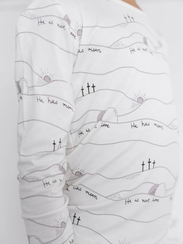 Holy Pals – wholesale Sleepwear set – Kids – Early Sunday Morning PJ Long Sleeve Set Bamboo3