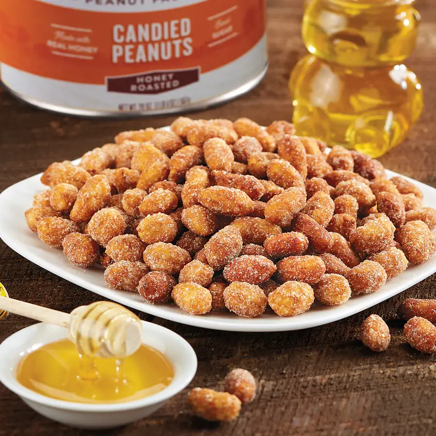 Whitley's Peanut Factory - Wholesale Nuts - 12 oz. Tins Honey Roasted Virginia Peanuts1