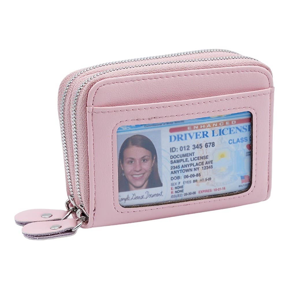 American Leather Goods - Wholesale Wallet - Women's - Leather Credit Card Holder with Zipper, Wallet for Women19