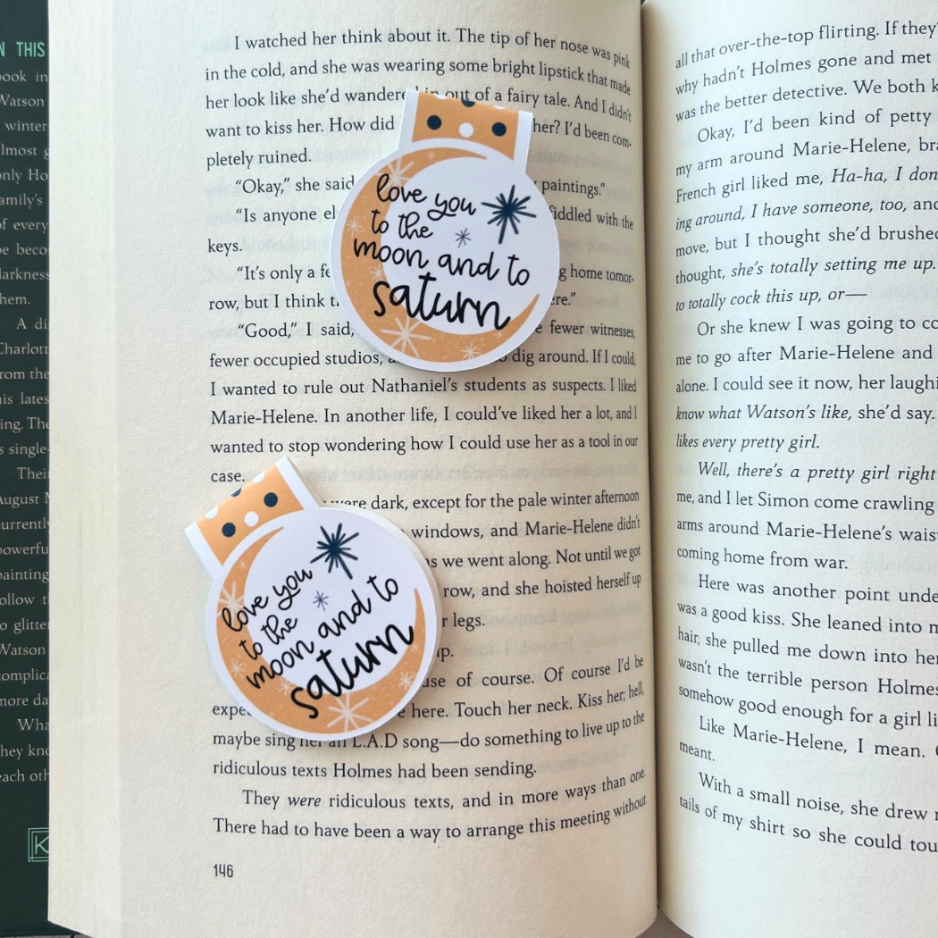 Mav & Molly Designs - Wholesale Bookmark - Love You To The Moon Magnetic Bookmark5